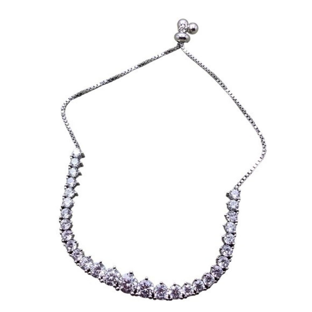 Sterling silver cubic zirconia bracelet
